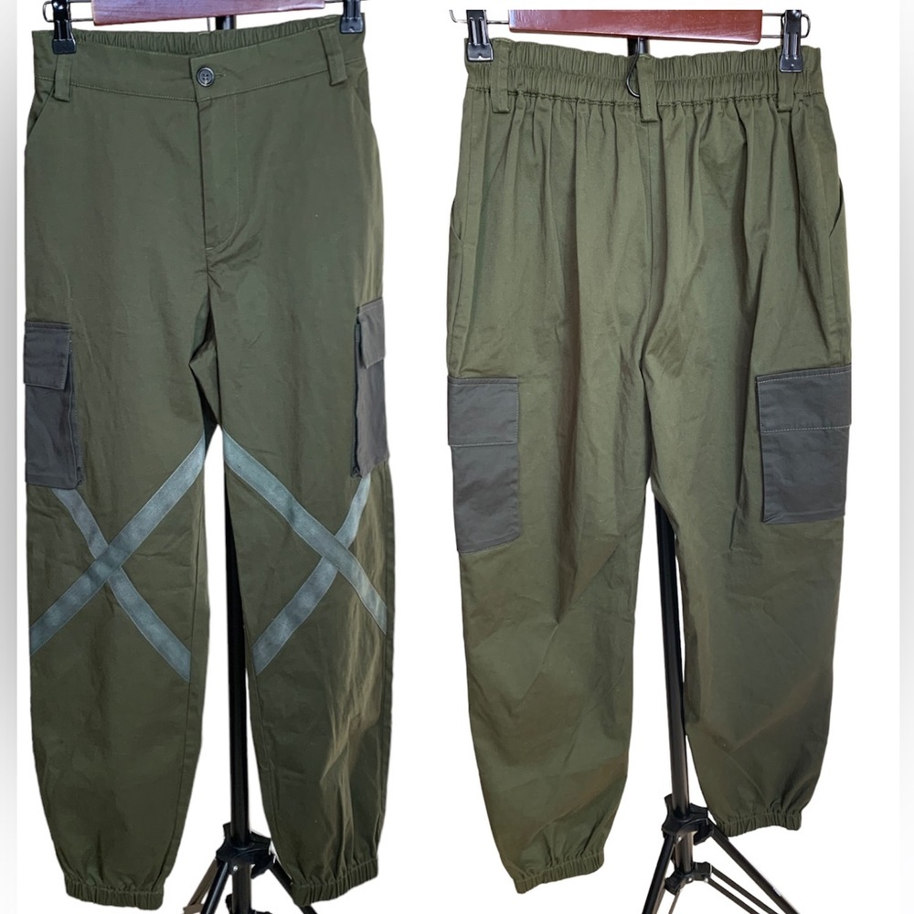 Waisted USA.  Cargo Track Pants Size Small